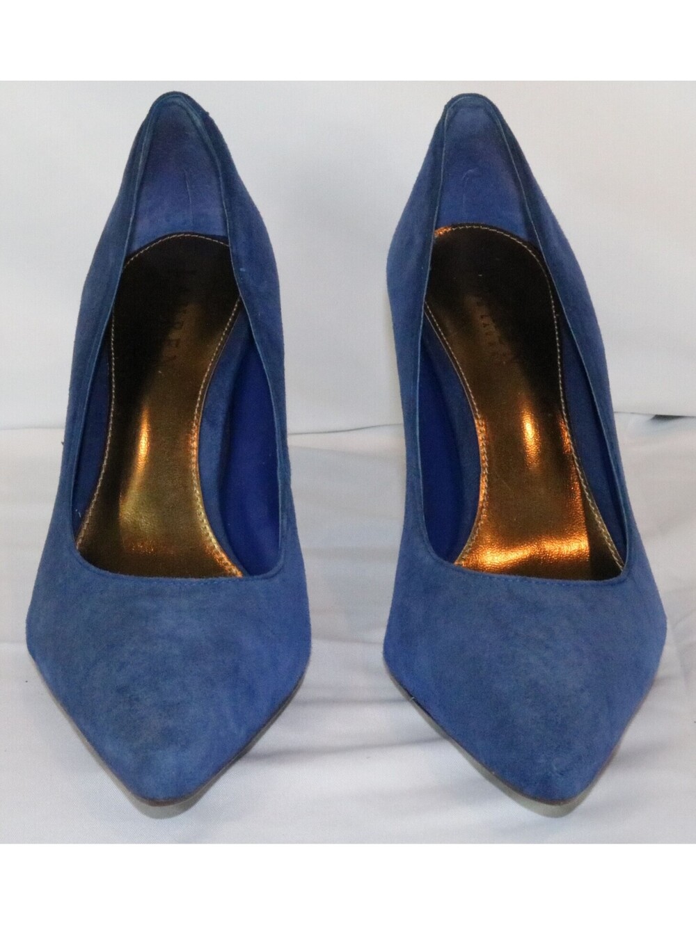 Lauren Ralph Lauren Blue Suede Pumps Heels Shoes SZ 7.5B